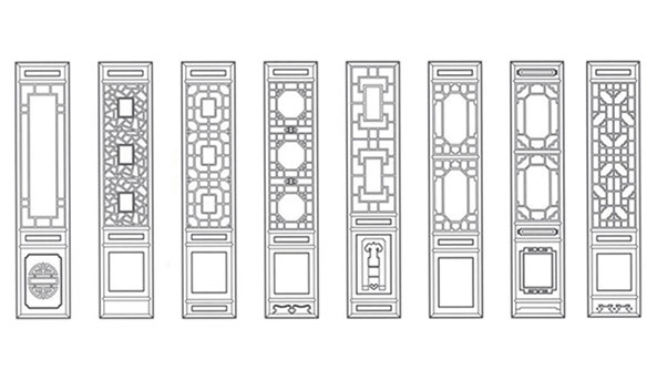 三明喜迎门中式花格CAD设计图样式大全