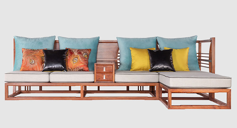 三明中式家居装修实木沙发组合家具效果图